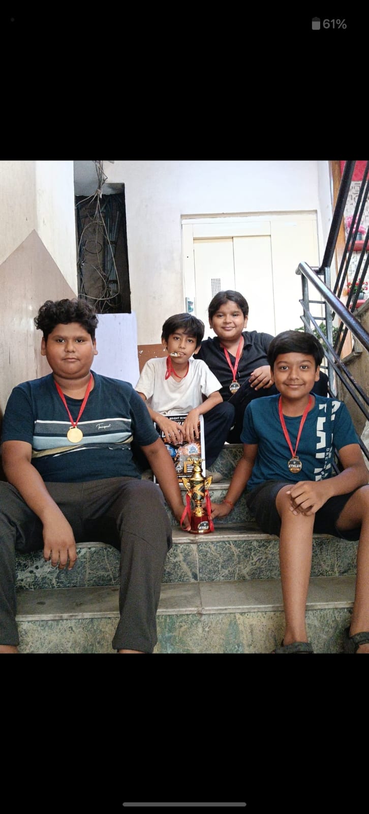 Bright Mindz cricket tournament team with medals